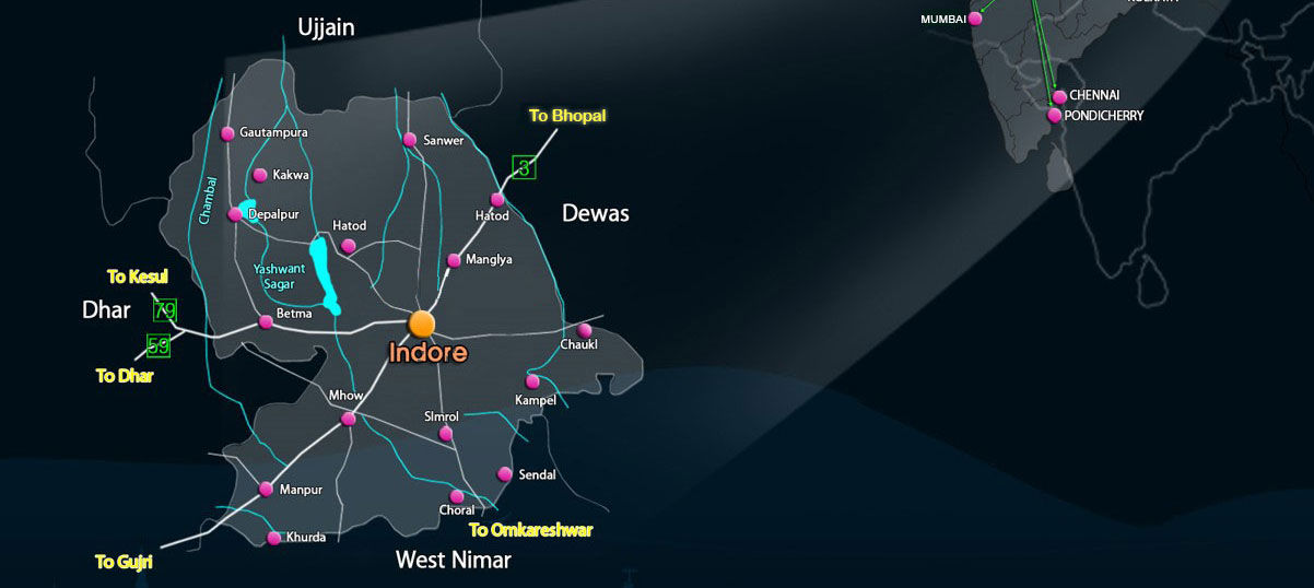 Indore map